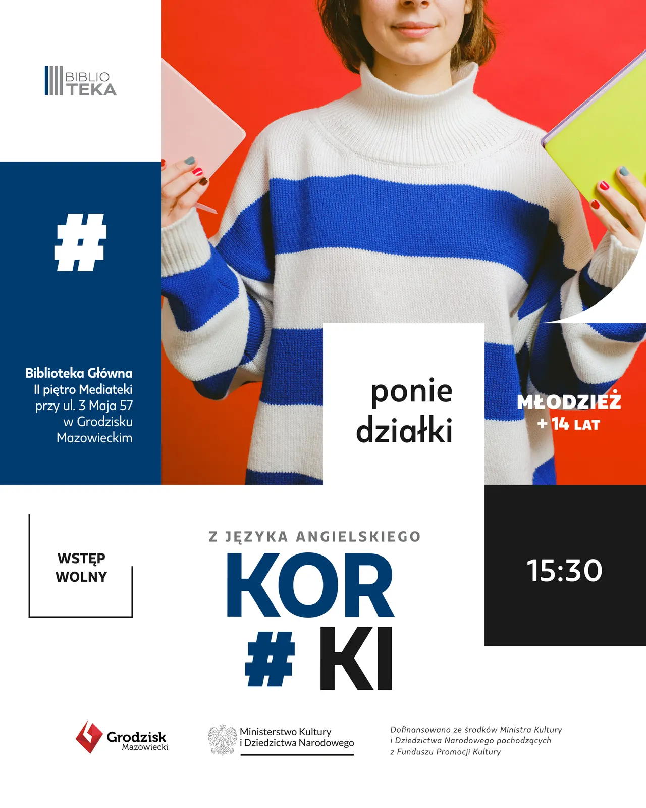 Korepetycje z języka angielskiego dla młodzieży (14+ lat) – plakat wydarzenia