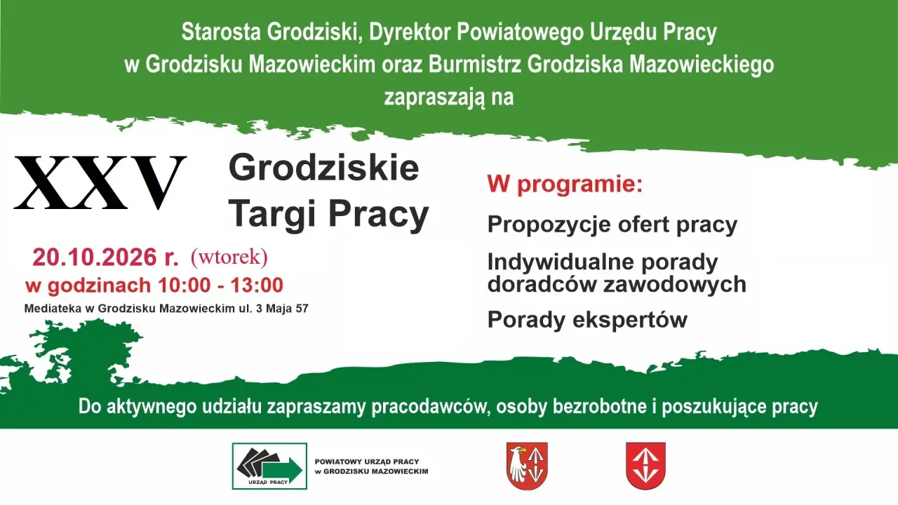 XXV Grodziskie Targi Pracy w Mediatece! – plakat wydarzenia