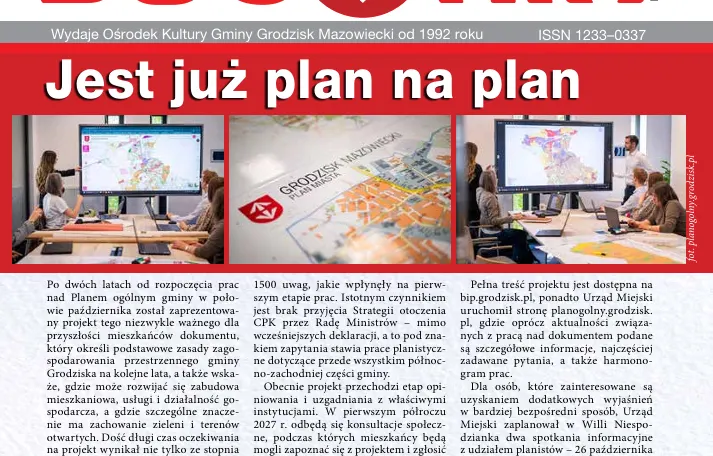 Ukazał się październikowy numer czasopisma Bogoria z informacjami o planie ogólnym – ilustracja