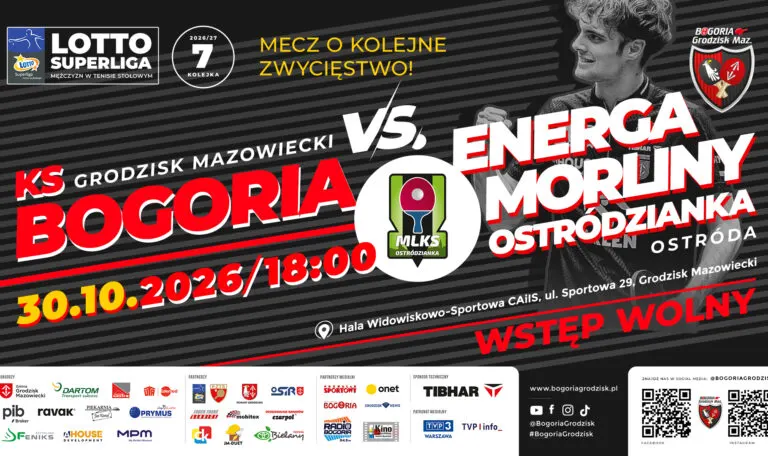 Tenisiści Bogorii zagrają u siebie z drużyną z Ostródy w LOTTO Superlidze – ilustracja