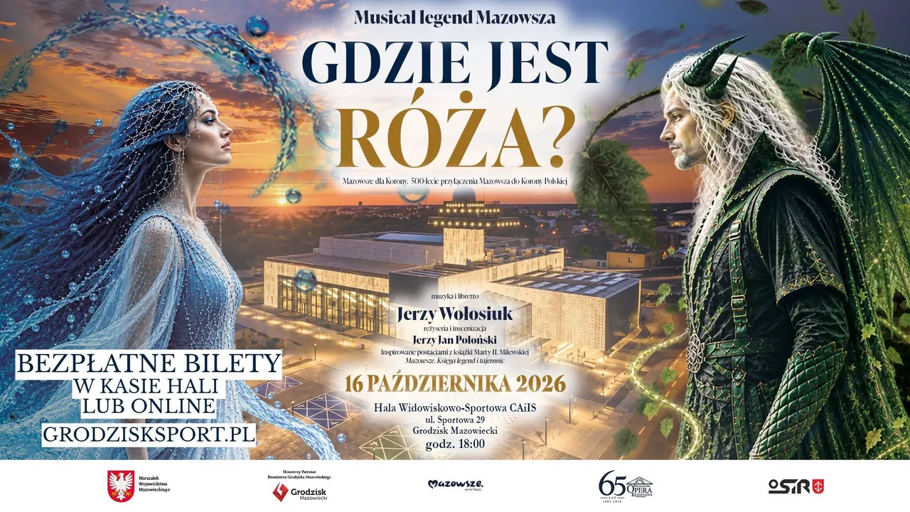„Gdzie jest Róża?” Musical legend Mazowsza – plakat wydarzenia