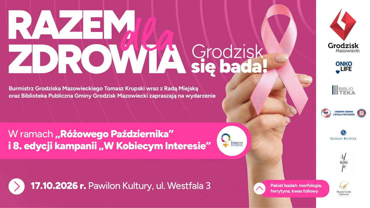 Różowy październik w Grodzisku Mazowieckim – plakat wydarzenia
