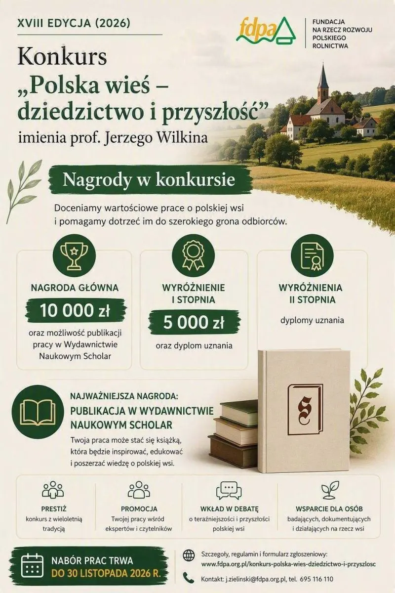 Fundacja ogłosiła konkurs o polskiej wsi z nagrodą 10 tysięcy złotych – ilustracja