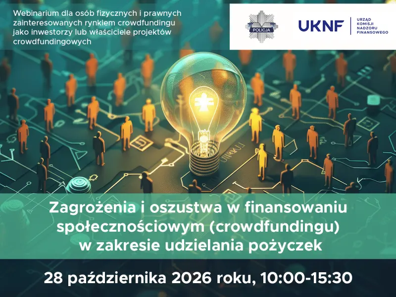 Szkolenie o zagrożeniach i oszustwach na rynku crowdfundingu – ilustracja